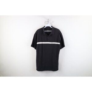 Vtg 90s Nautica Competition Mens Medium Distressed Spell Out Heavyweight Polo